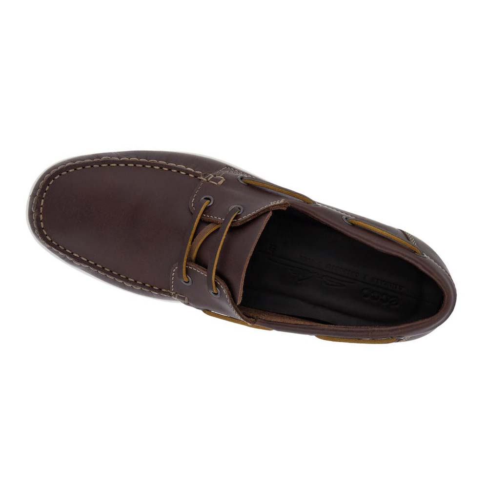 Men's Ecco S Lite Moc Boat Moccasins Coffee | Canada 580TCE